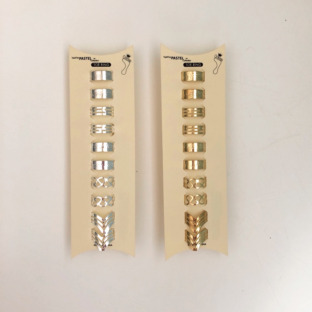 20 New Gold And Silver Adjustable Toe Rings